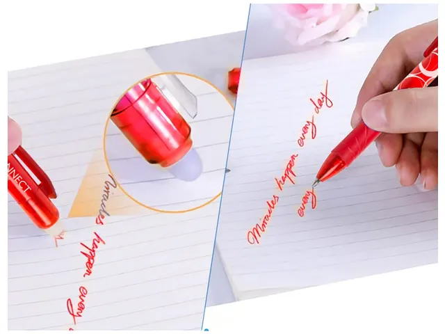 Roller À Encre Gel, Effaçable, Rouge