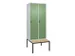locker voor scheiding van kleding,HxBxD 2120x800x815mm,2vak