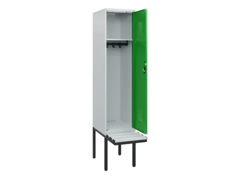 locker met bank,HxBxD 1950x400x815mm,1vak,vak B 400mm,cilinderslot
