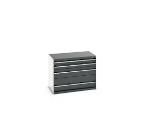 ladekast HxBxD 800x1050x650mm 4laden RAL7035 front RAL7016 - 7