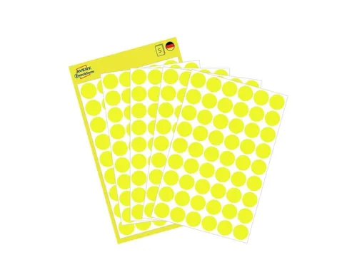 Etiket Avery Zweckform 3144 Rond Ø12mm Geel 270 Stuks