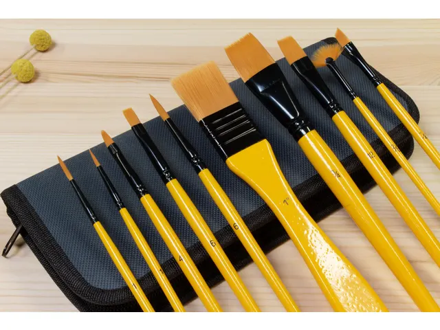 Penselen Kangaro acrylverf set van 10stuks in etui