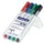 Etui 4 stuks Whiteboard Marker Assorti Compact 2mm