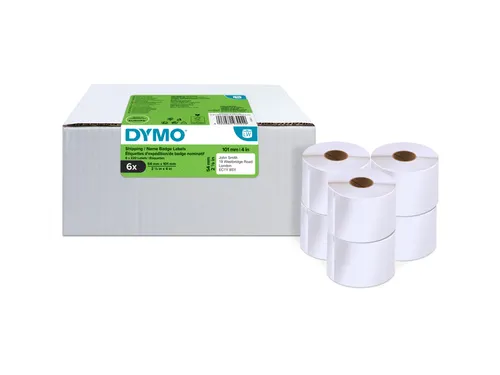 Etiket Dymo 99014 LabelWriter 54x101mm 6 rollen á 220 stuks wit