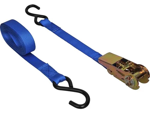 Spanband ProPlus ratel 5 meter met 2 haken blauw