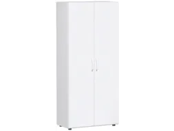 kantoorkast,HxBxD 1810x800x420mm,4xhouten vloer,5ordnerhoogte,romp wit