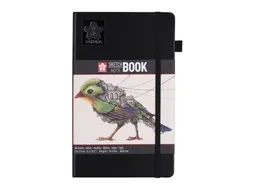 Schetsboek Sakura 80 witte vellen 140gr 130x210mm zwart