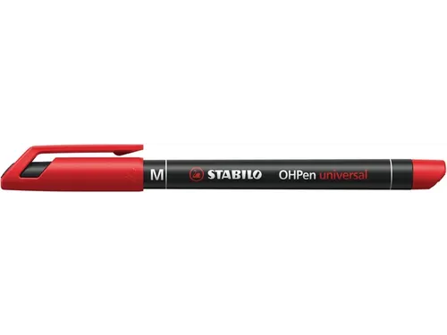 Viltstift STABILO OHpen 843/40 permanent rond medium rood
