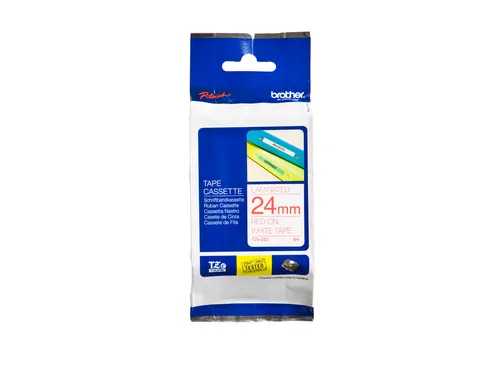 Labeltape Brother P-touch TZe-252 standaard 24mm rood op wit