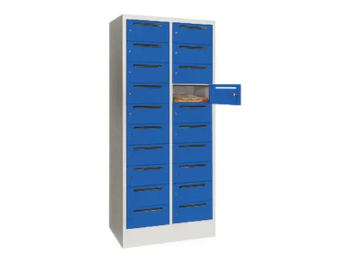 Postsorteerkast 1850x830x500mm 2x10 Vakken Ral7035 Front Ral5010