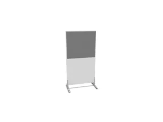 scheidingswand,HxB 1545x800mm,Bl-wit,BN8078-grijs - 2