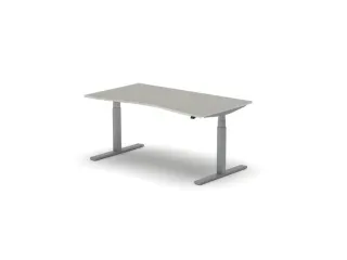 Elektrisch ihv bureau,HxBxD 650-1310x1600x900/800mm,blad lichtgrijs - 1