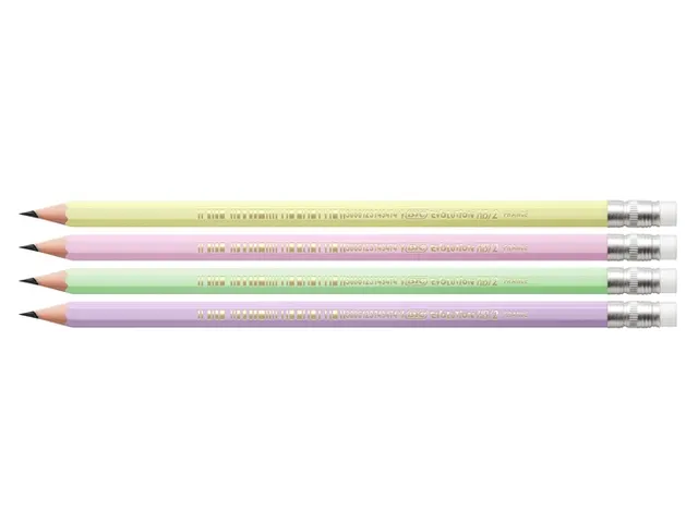 Crayon BIC avec embout gomme pastel assorti