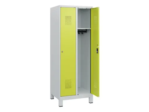 schoollocker,HxBxD 1630x600x500mm,2vak,vak B 300mm,cil.-slot,voeten