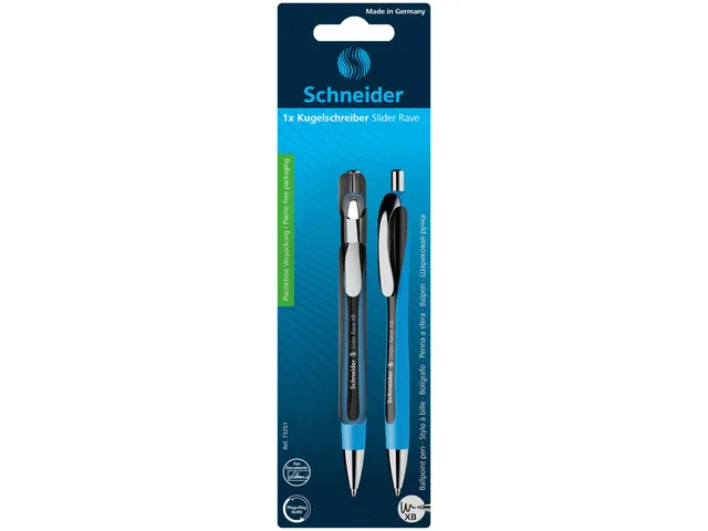 Balpen Schneider Rave XB zwart op blister