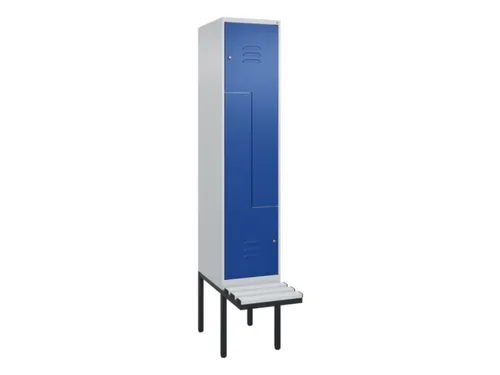Z-garderobekast,HxBxD 2120x400x815mm,2vak,vak B 400mm,cil.-slot
