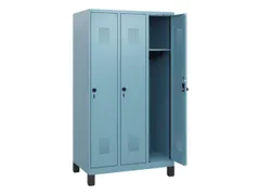 schoollocker,HxBxD 1630x900x500mm,3vak,vak B 300mm,draaigrendel,voeten
