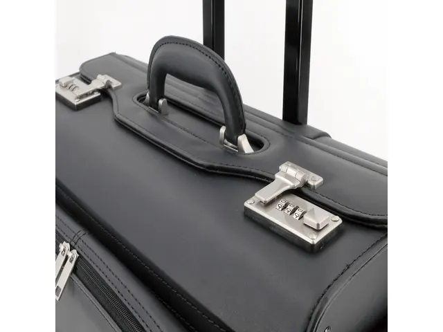 Pilotenkoffer Alassio 42x45x26 cm san remo zwart kunstleer