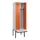 locker met bank,voor scheiding van kleding,HxBxD 2120x600x815mm,2vak