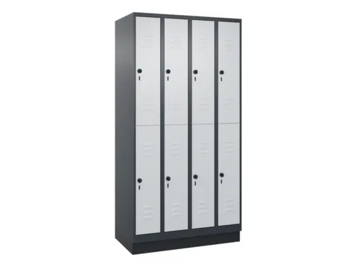 dubbeldekse locker,HxBxD 1950x1000x500mm,4x2vak.,vak B 250mm