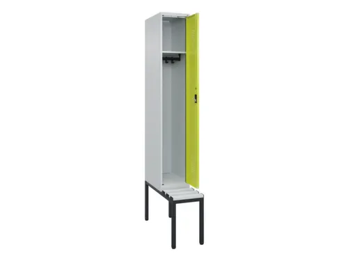 locker met bank,HxBxD 2120x300x815mm,1vak,vak B 300mm,cilinderslot