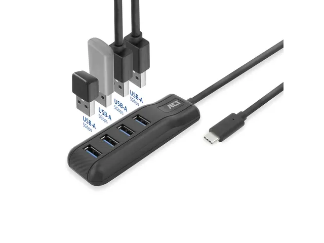 USB-C Hub 3.0 4 poorts USB-A