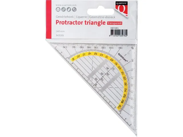 OUTLET Geodriehoek Quantore 14Cm Transparant