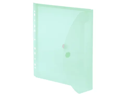 Foldersys Enveloptas Velcro Sluiting A4 Geperforeerd 11-gaats Groen