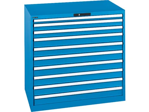 ladekast HxBxD 1000x1023x725mm 10laden key lock lak RAL5012