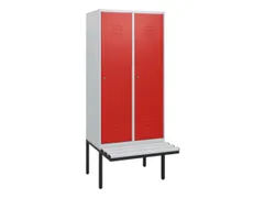 locker met bank,HxBxD 1950x800x815mm,2vak,vak B 400mm,cil.-slot