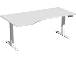 In hoogte verstelbaar bureau in vrije vorm,HxBxD 730-1230x1800x1000mm