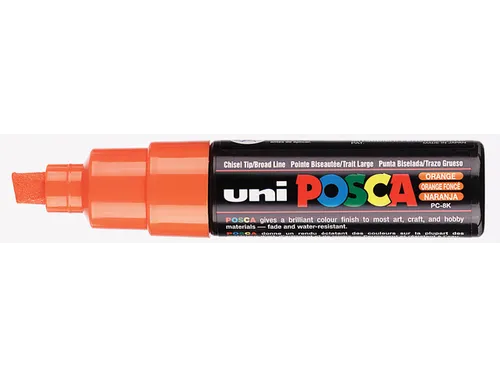 Verfstift Posca PC8K Brede punt 8mm schuin donker oranje