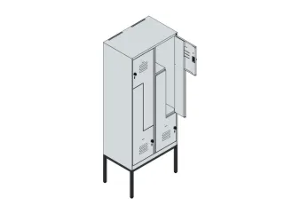 Z-garderobekast,HxBxD 2120x800x500mm,vak B 200/400mm,cil.-slot - 4