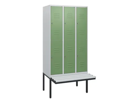 Dubbeldekse dekenkist,HxBxD 1950x900x815mm,3x2vak.,vak B 300mm