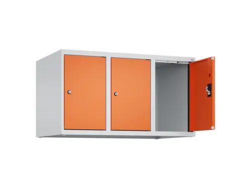 opzetkast,v. locker,3vak.,vak B 300mm,HxBxD 500x900x500mm,cilinderslot
