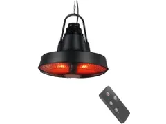 Elektrische Retro terrasverwarmer hangend met afstandsbediening PHC200