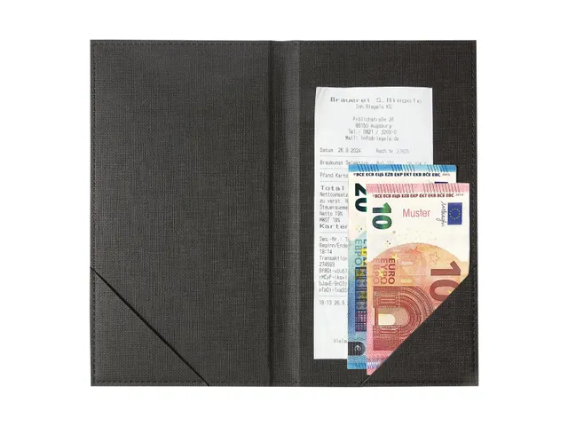 Chemise de compte Sigel noire 130x230x10mm avec 2 poches angulaires