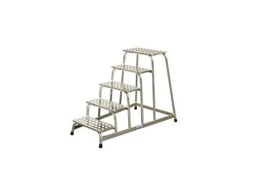 Montagetrap Aluminium H 1 0M 5Treden Incl. Platform Treden Traanplaat