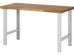 werkbank,HxBxD 790-1140x1500x700mm,beukblad,geolied,draagverm. 750kg