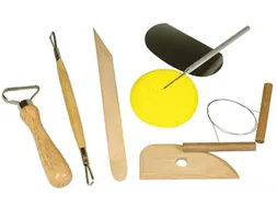 Basisset klei gereedschap, set met 6 stuks