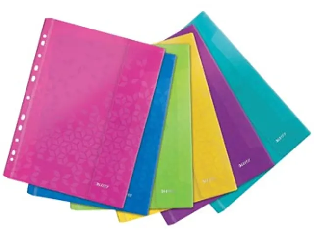 WOW Pochette perforée A4 PP Couleurs assorties