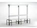 banc double,HxLxP 1670x2000x725mm,barres alu,RAL7016