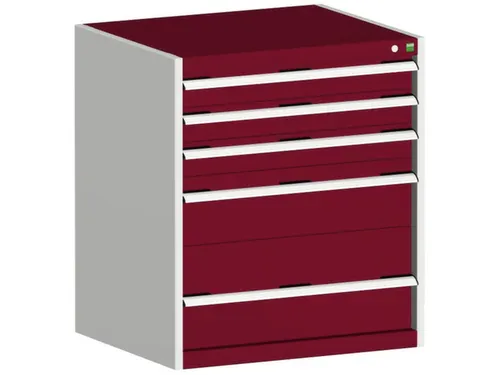 ladekast 900x800x750mm 5laden zware lasten RAL7035 front RAL3004