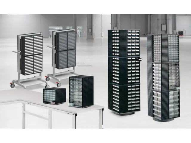 colonnes rotatives,HxlxP 1730x500x500mm,p. 12blocs tiroirs,P. 180mm