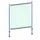 anti-speekselscherm,pvc-folie,glashelder,frame staal RAL5007