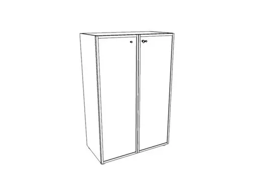 kantoorkast met glazen deuren HxBxD 1310x860x450mm hout aluminium