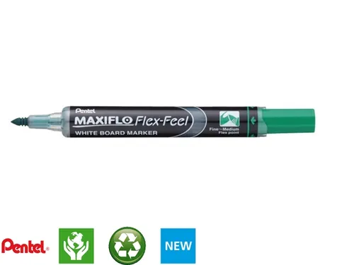 Viltstift Pentel MWL5SBF Maxiflo whiteboard groen 1-5mm