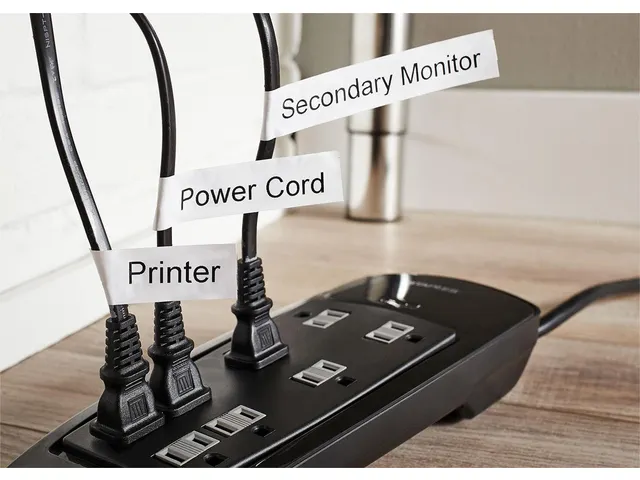 Labeltape Dymo LabelManager D1 polyester 12mm zwart op wit 10 stuks