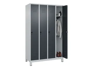 locker,HxBxD 1950x1200x500mm,4vak,vak B 300mm,draaigrendel,voeten - 3