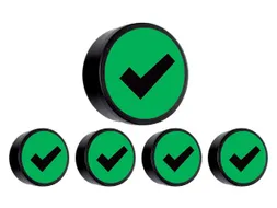 Magneet check 35mm groen 5 stuks